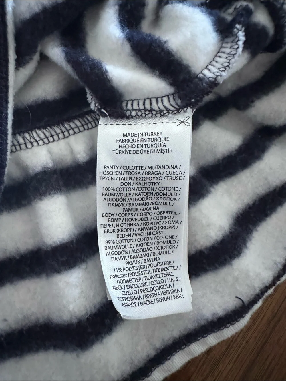 Baby Ralph Lauren, Polo Bear Fleece Dress - Navy & White Stripes, 6 Months